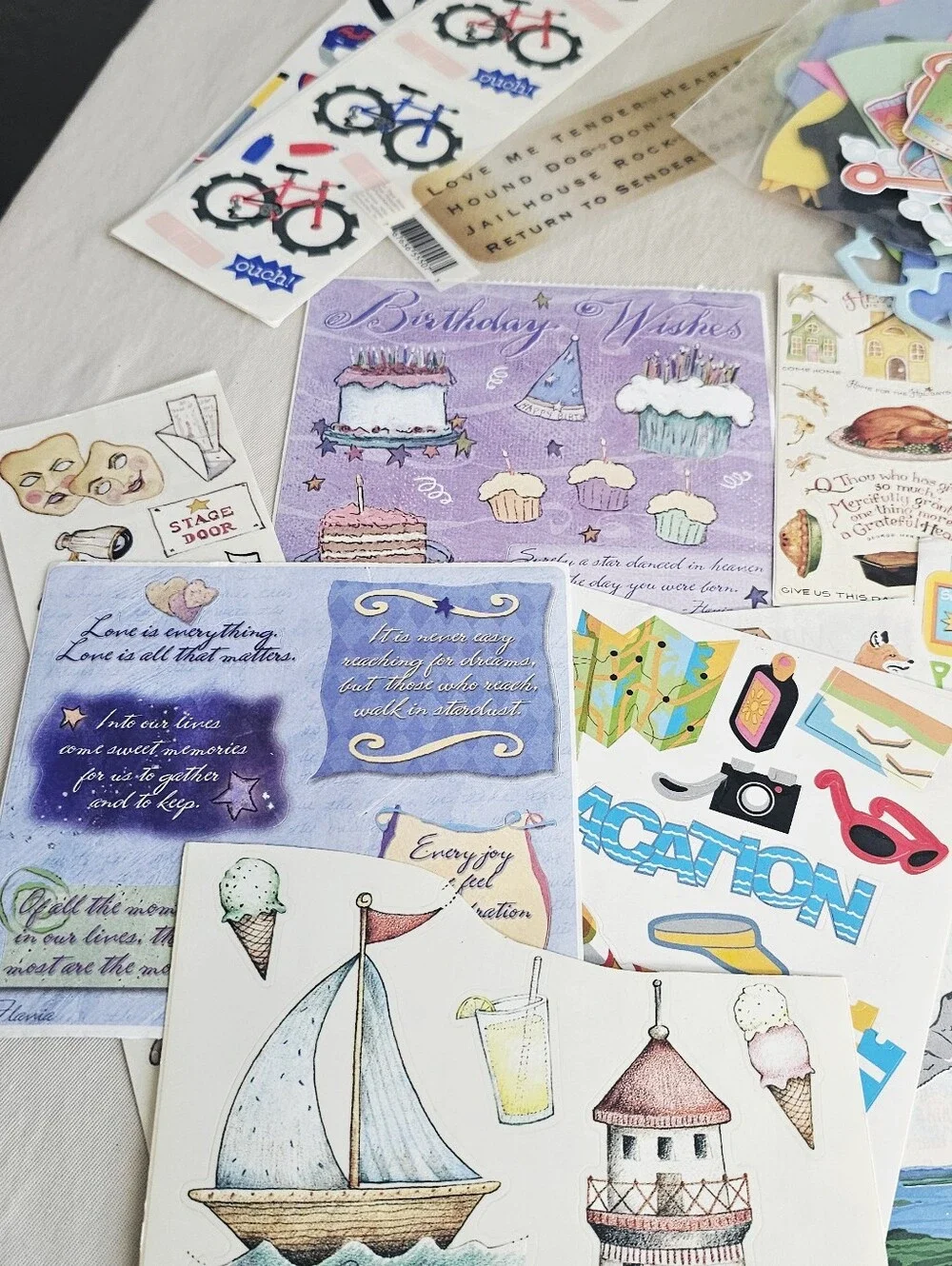 Huge Scrapbooking Supplies Craft Lot Stickers Embellishments Die Cuts